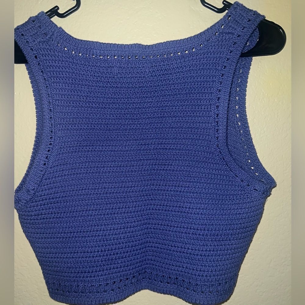 LA HEARTS "ROSIE" CROCHETED CROPPED TANK NWT- size LARGE - Picture 9 of 9